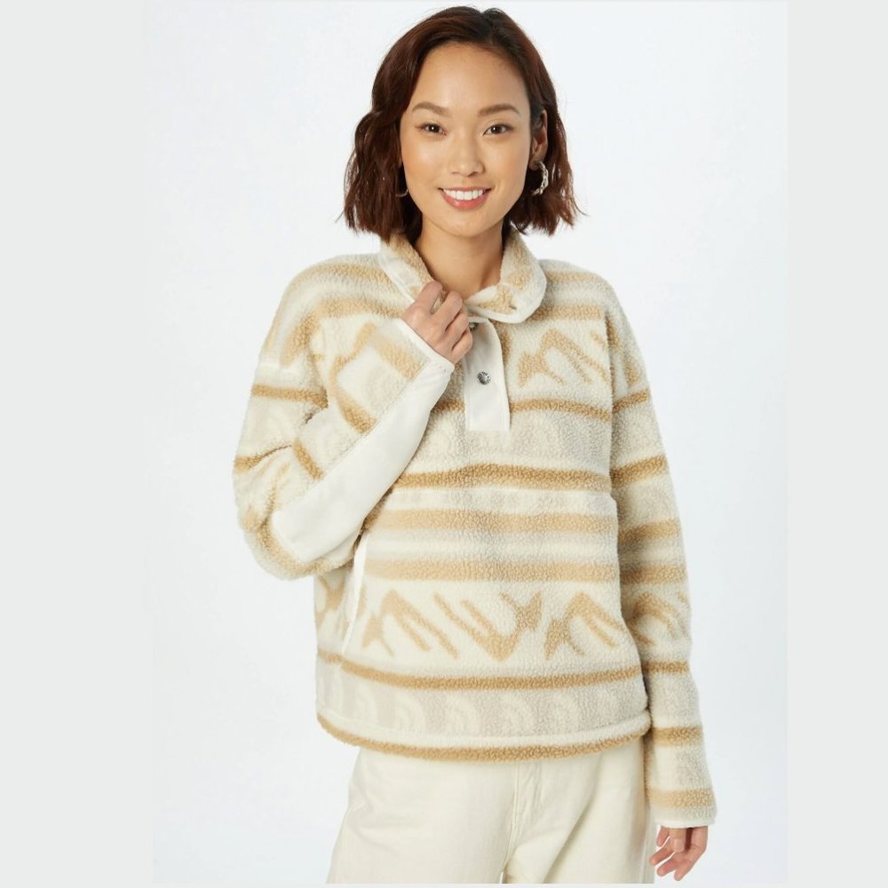 The North Face Printed Cragmont Fleece Long-Sleeve Quarter-Snap